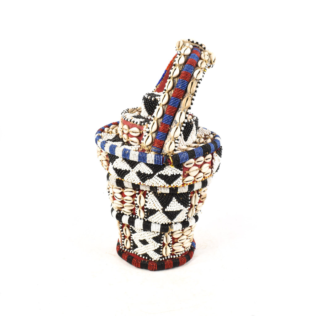 Kuba Royal Beaded Basket Congo