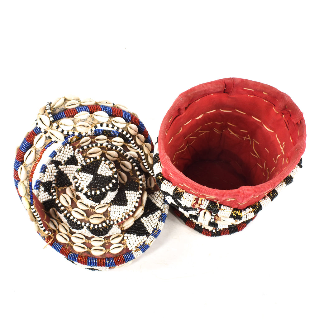 Kuba Royal Beaded Basket Congo