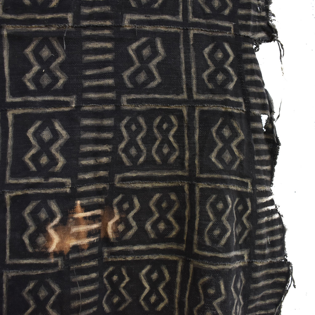 Black Mudcloth Textile Mali 61x33 Inch