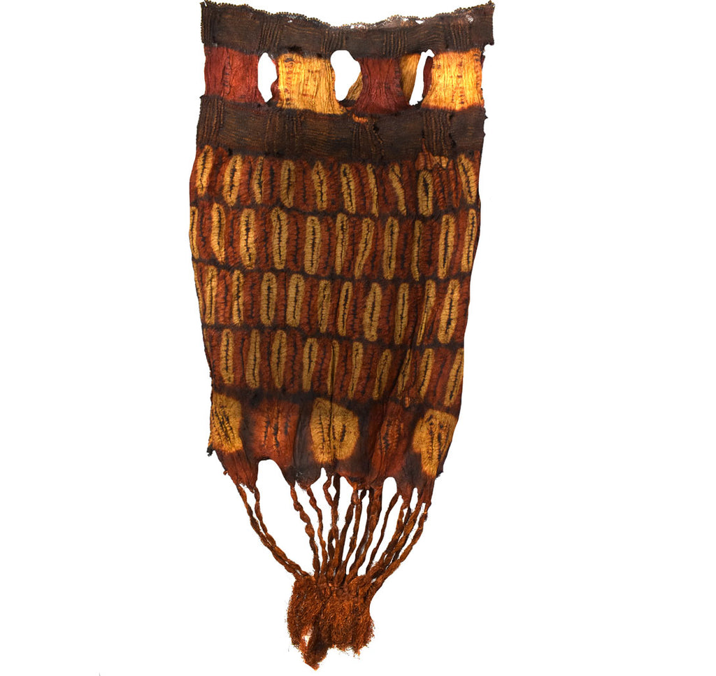 Dida Ceremonial Raffia Tie-Dye Textile Côte d'Ivoire 34x20 inch