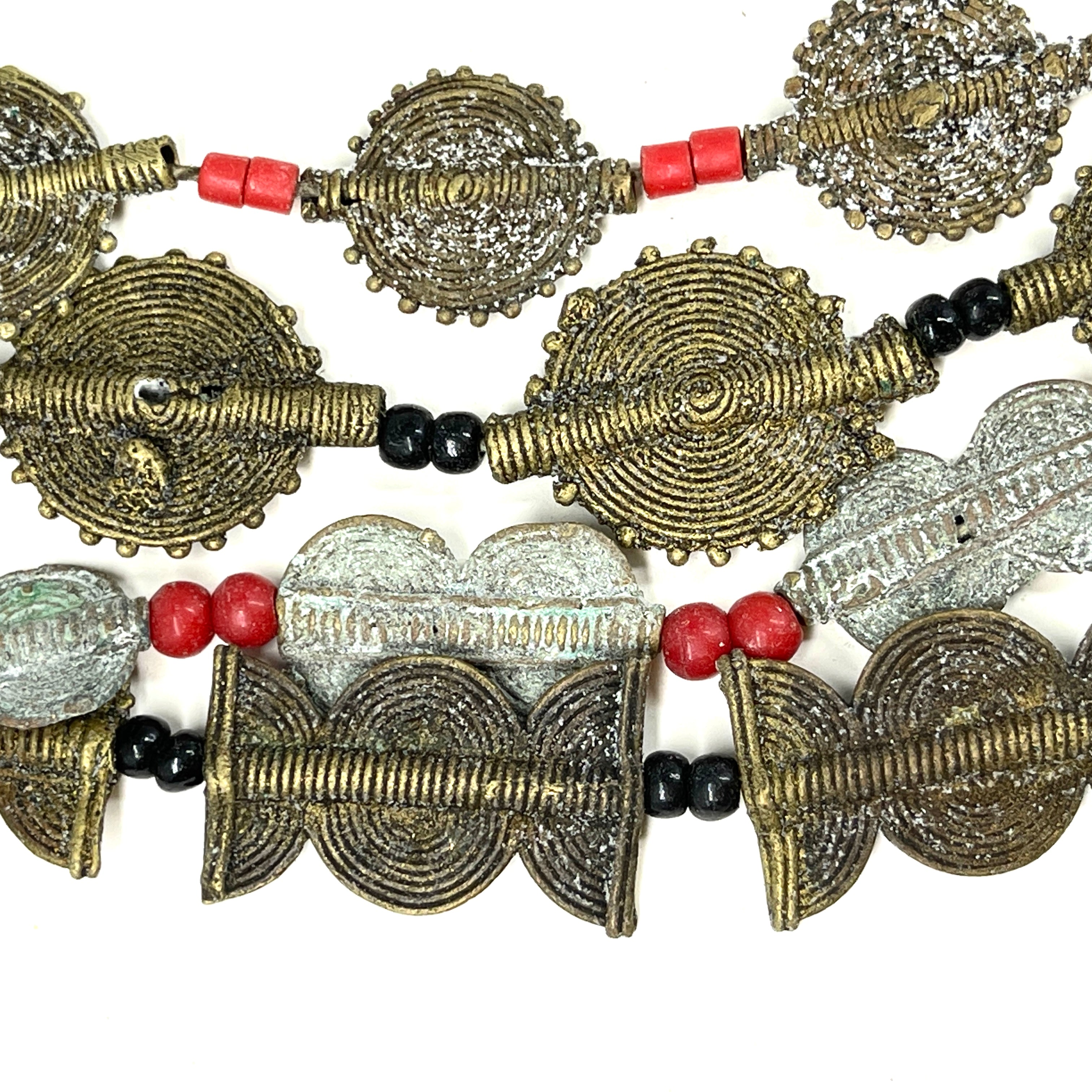 4 Strands Baule Brass Beads Côte d'Ivoire Jk Brown Collection