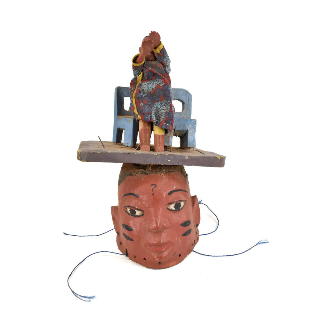 Yoruba Gelede Mask with Figure Nigeria