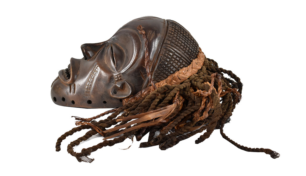 Chokwe Mask Mwana Pwo with Headdress Congo