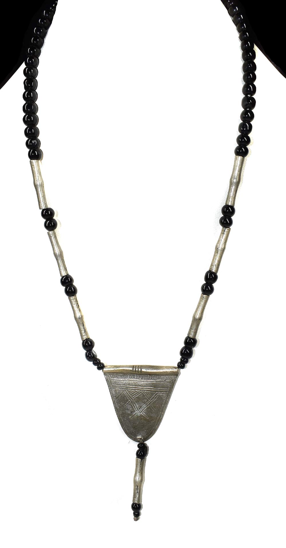 Tuareg Silver Beaded Necklace