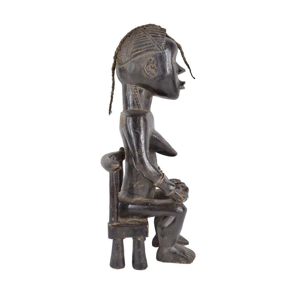 Dan Seated Maternity Figure with Child Liberia