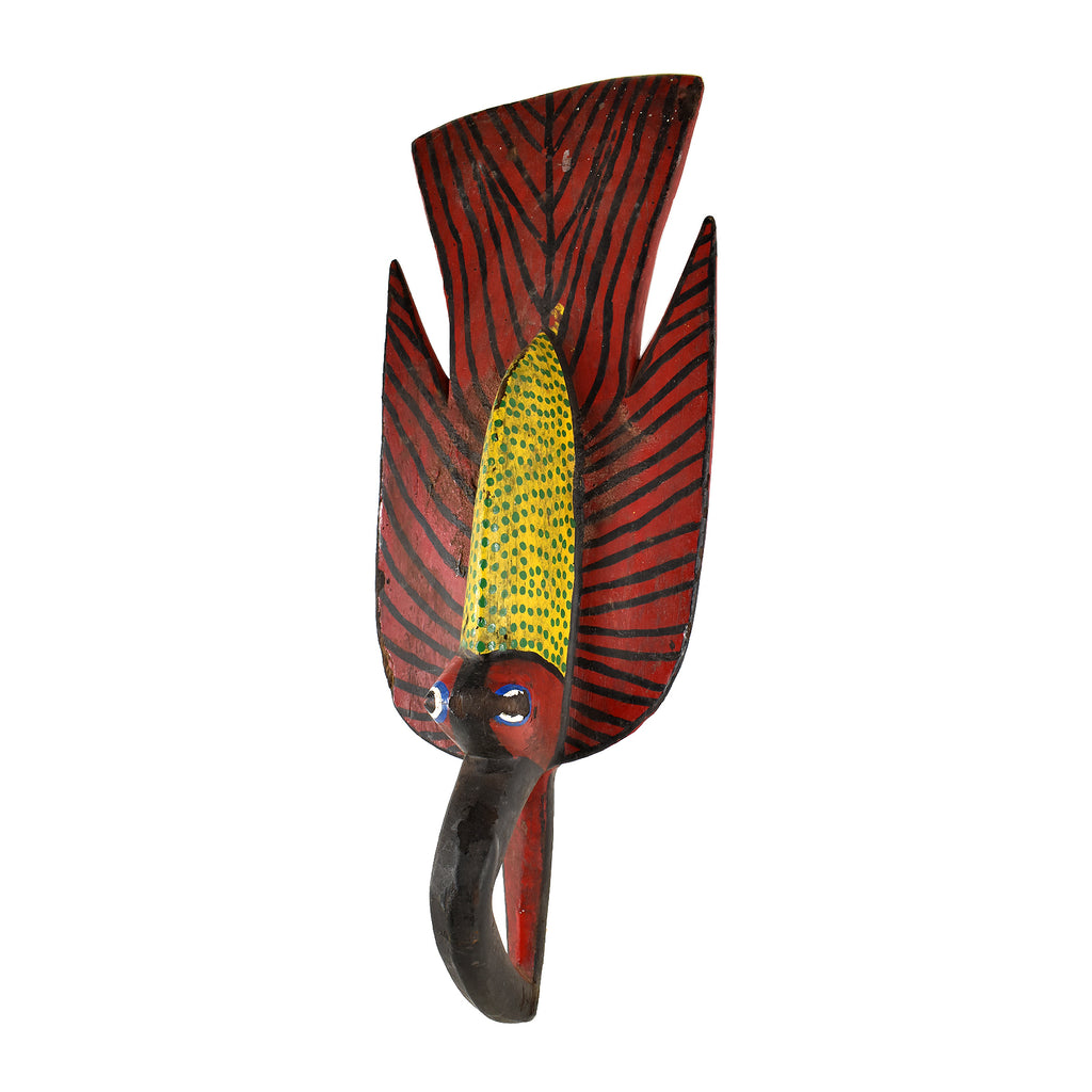 Bozo Colorful Wood Bird Mask Headdress Mali