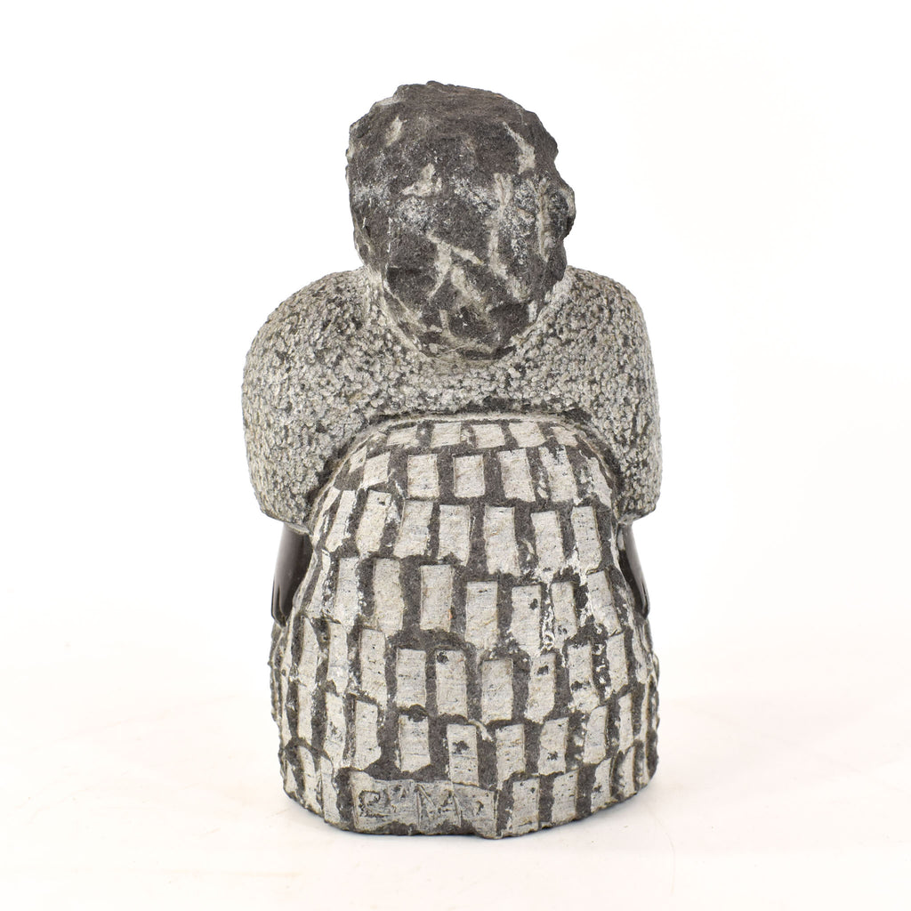 Shona Stone Woman Sculpture In The Style of Colleen Zimbabwe