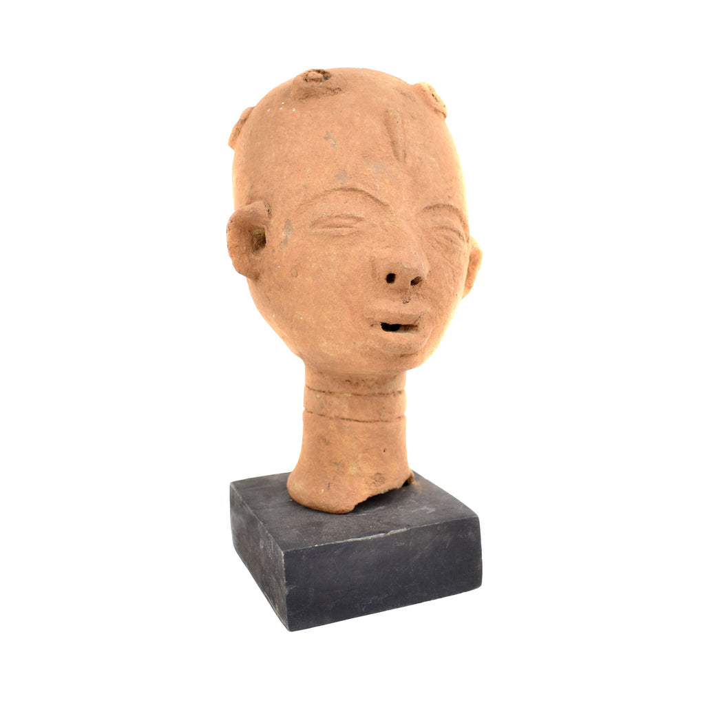 Clay Nsodia Funerary Portrait Head Ghana