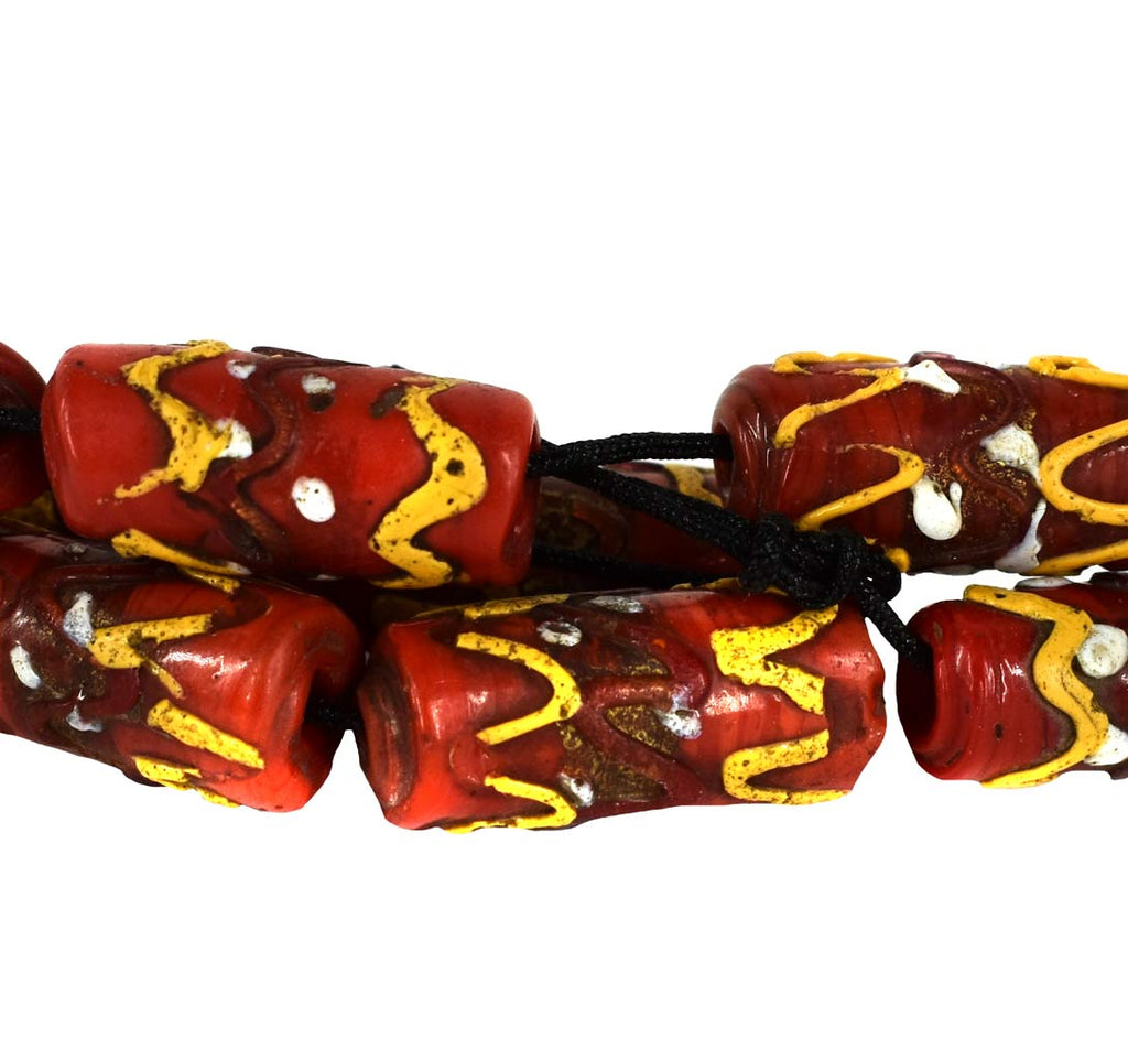 8 Red Aventurine Wedding Cake Venetian Trade Beads