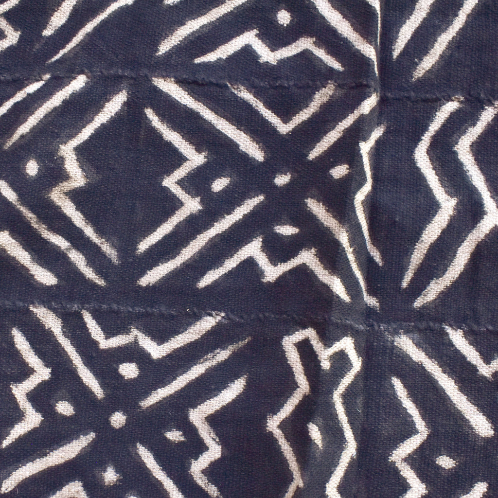 Black Mudcloth Textile Mali 51x31 Inch