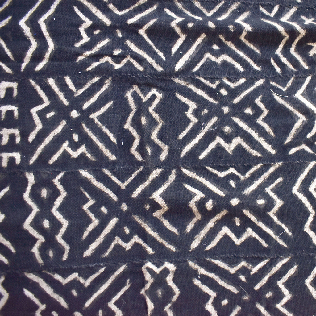 Black Mudcloth Textile Mali 51x31 Inch