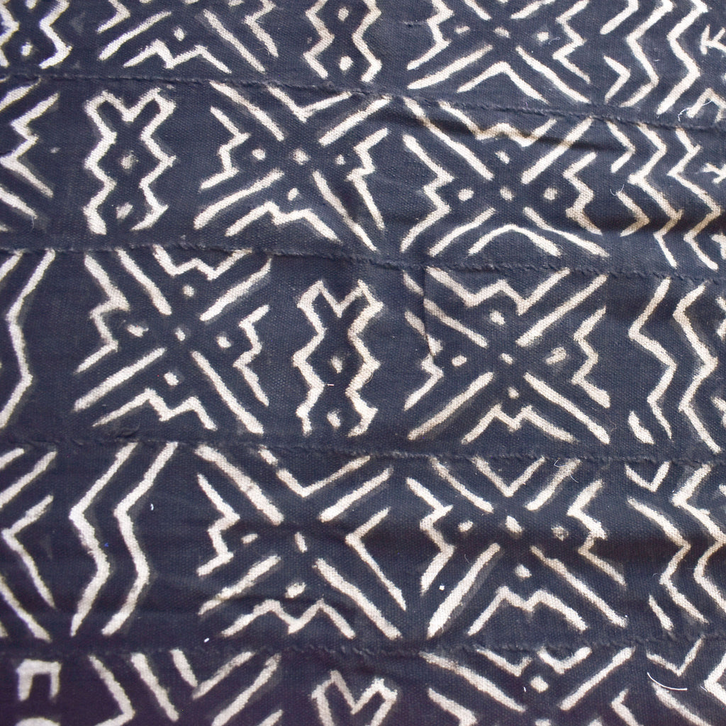 Black Mudcloth Textile Mali 51x31 Inch