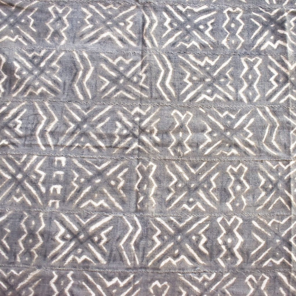 Black Mudcloth Textile Mali 51x31 Inch