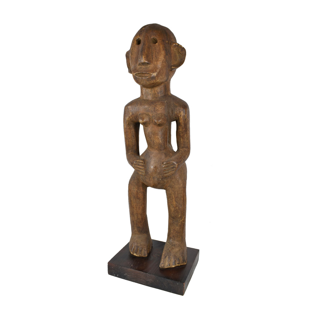 Sukuma Pregnant Female Figure on Custom Base Tanzania