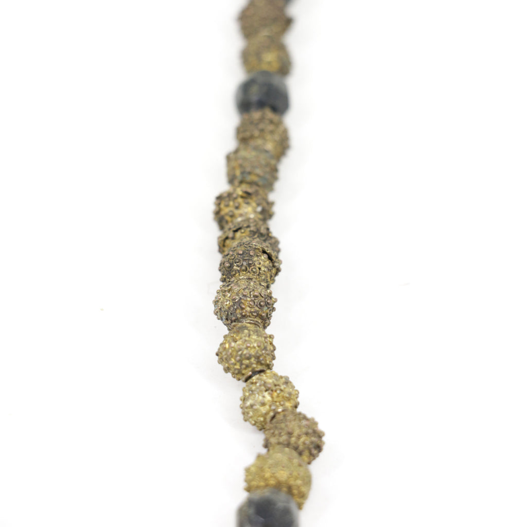 Yoruba Gilded Brass Raised Dot Beads Nigeria