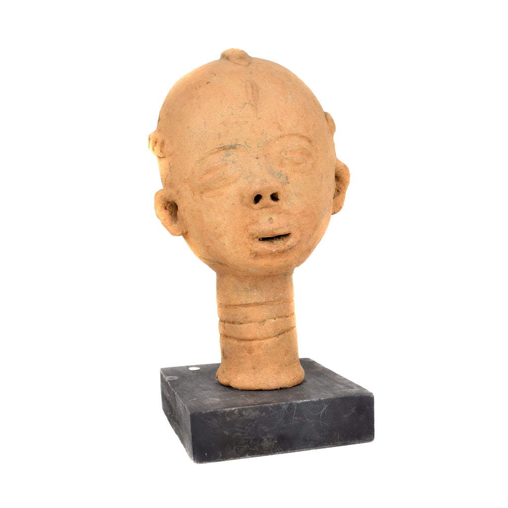 Clay Nsodia Funerary Portrait Head Ghana