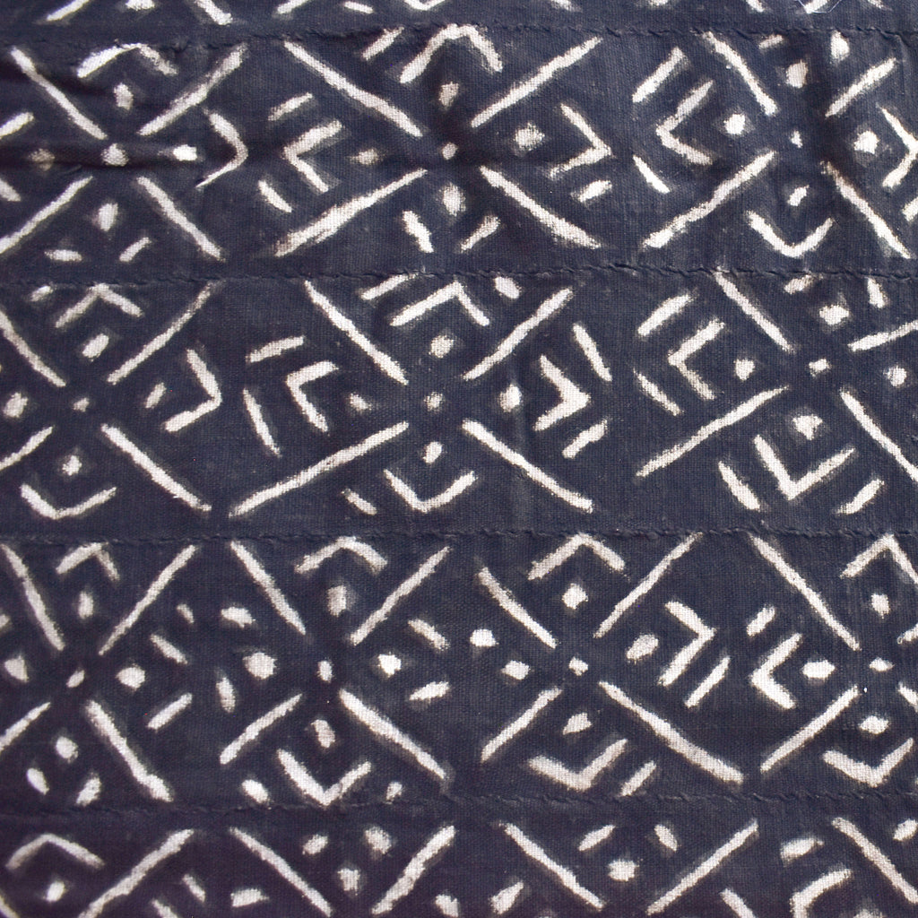 Black Mudcloth Textile Mali 50x31.5 Inch