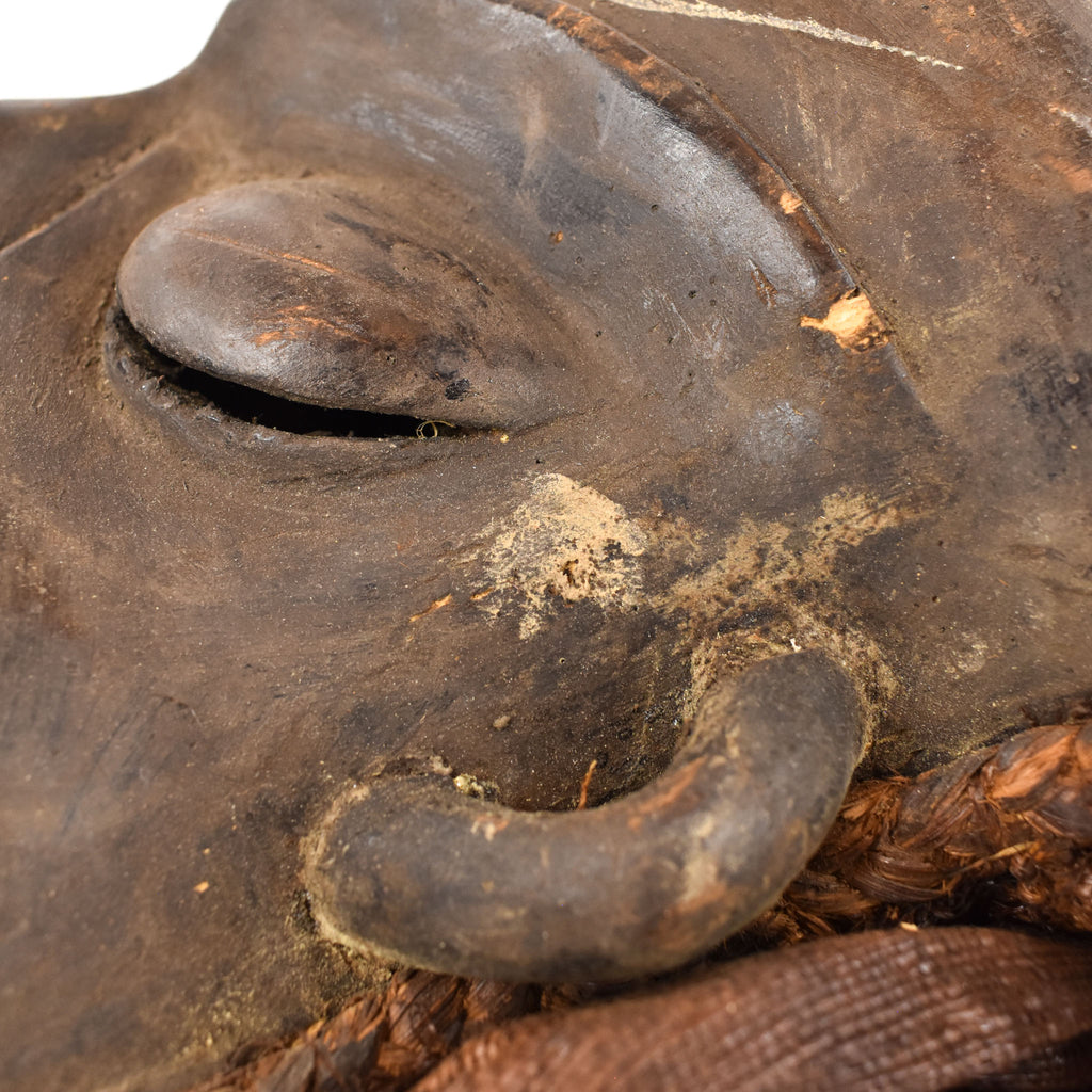 Pende Mask with Woven Hood Congo