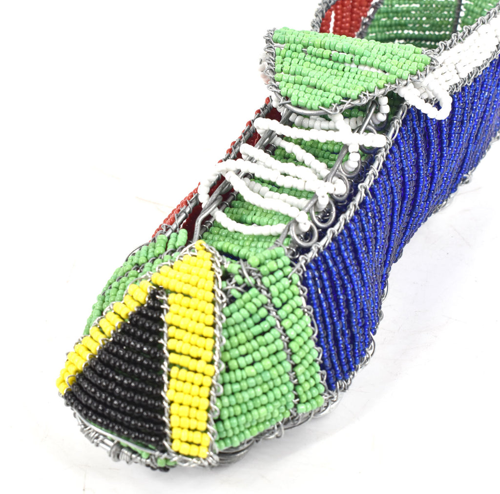 Zulu Beaded World Cup Soccer Cleat with South African Flag