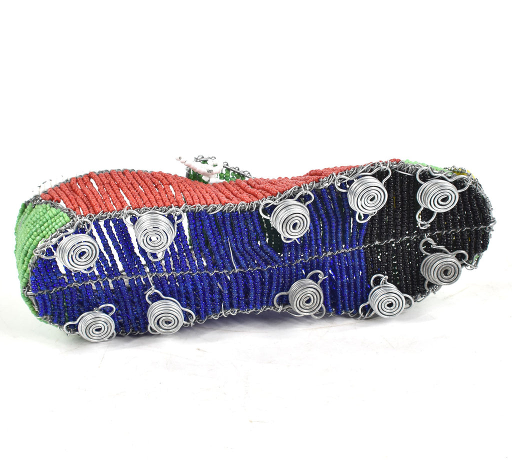 Zulu Beaded World Cup Soccer Cleat with South African Flag