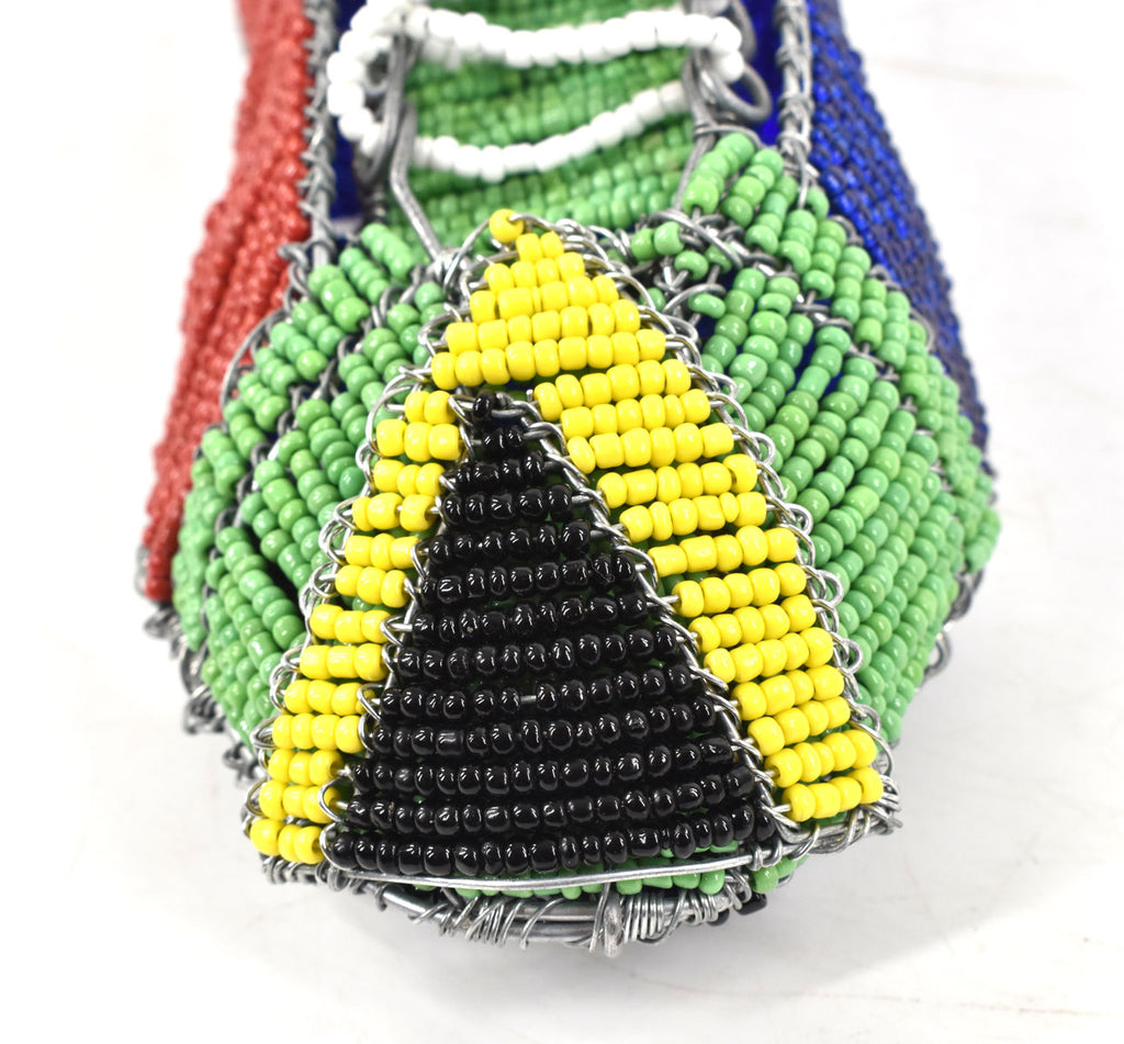 Zulu Beaded World Cup Soccer Cleat with South African Flag