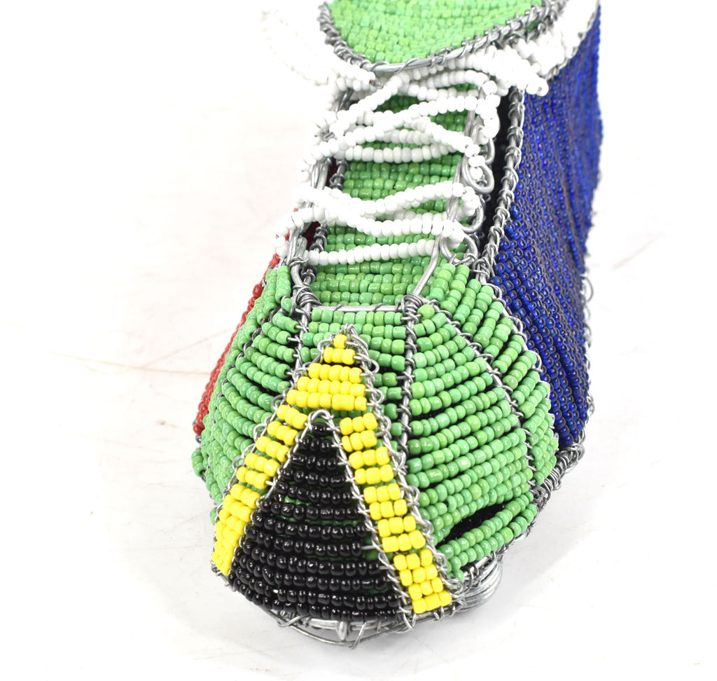 Zulu Beaded World Cup Soccer Cleat with South African Flag