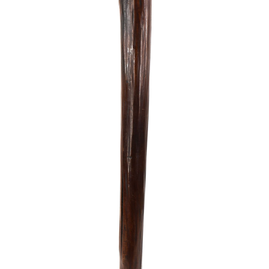 Zulu Knobkerrie Carved Wood Stick Cane with Custom Stand South Africa