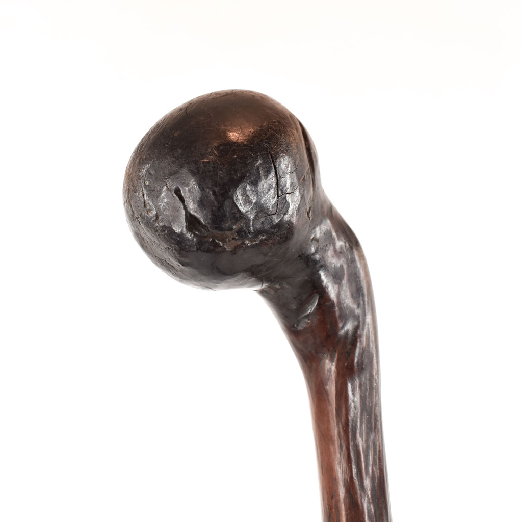 Zulu Knobkerrie Carved Wood Stick Cane with Custom Stand South Africa