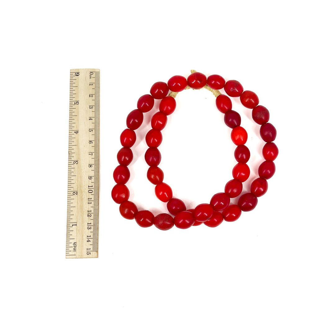 Red Pigeon Egg Trade Beads