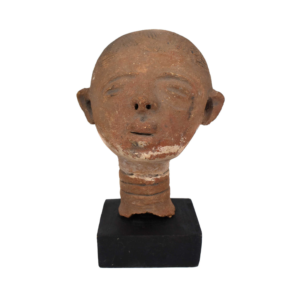 Clay Nsodia Funerary Portrait Head Ghana