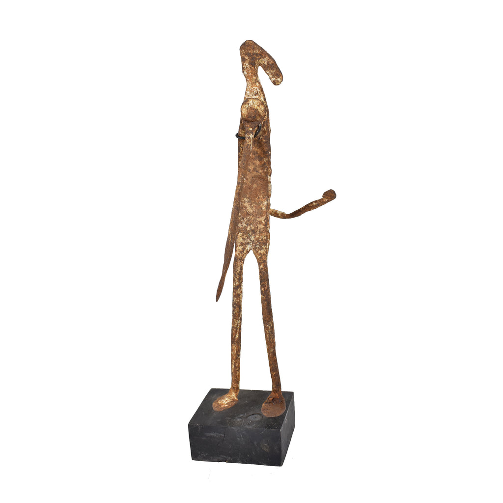 Gan Iron Figure on Custom Base Burkina Faso