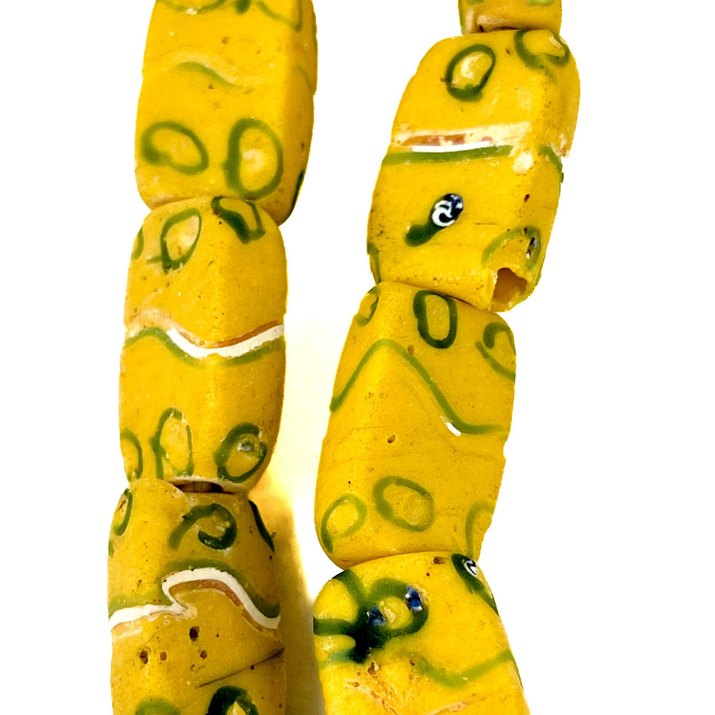 Yellow Tabular Venetian Trade Beads