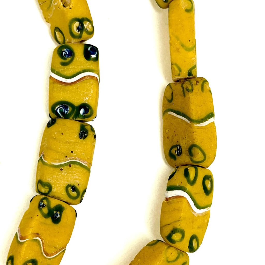 Yellow Tabular Venetian Trade Beads