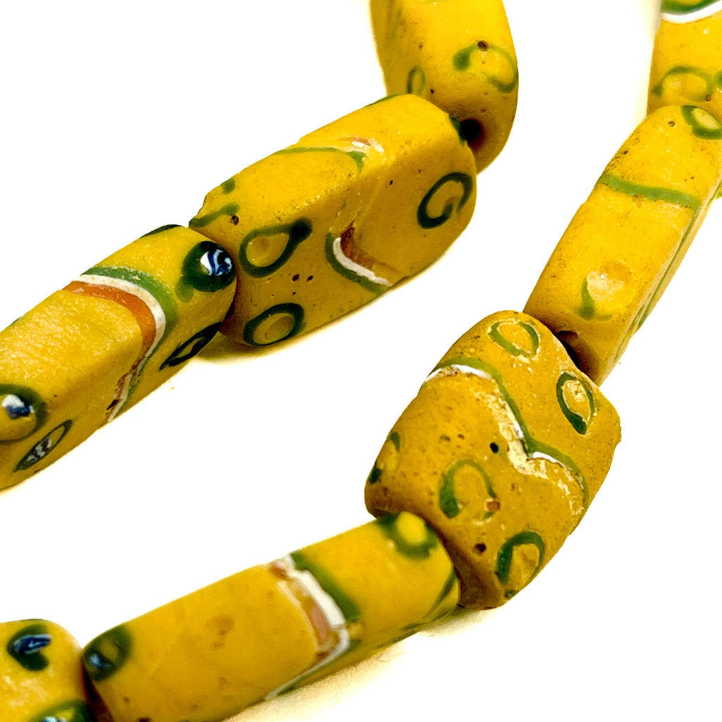 Yellow Tabular Venetian Trade Beads