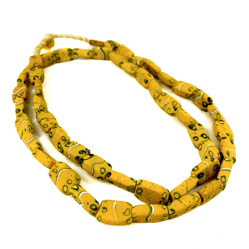 Yellow Tabular Venetian Trade Beads