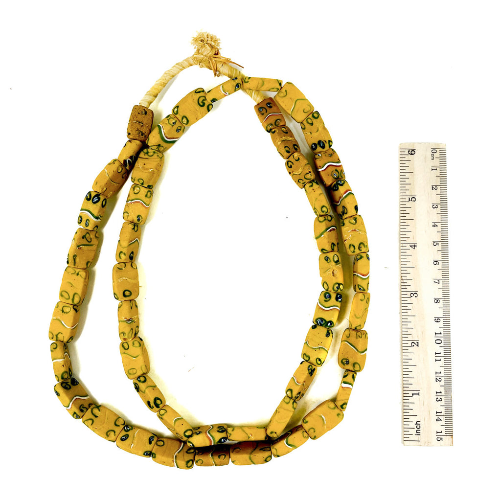 Yellow Tabular Venetian Trade Beads