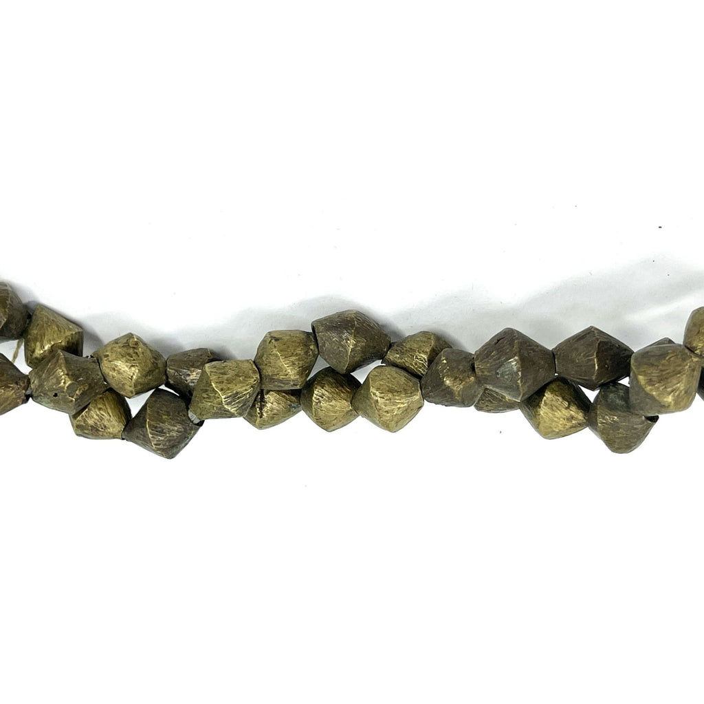 Brass Biconal Beads Cameroon JK Brown Collection