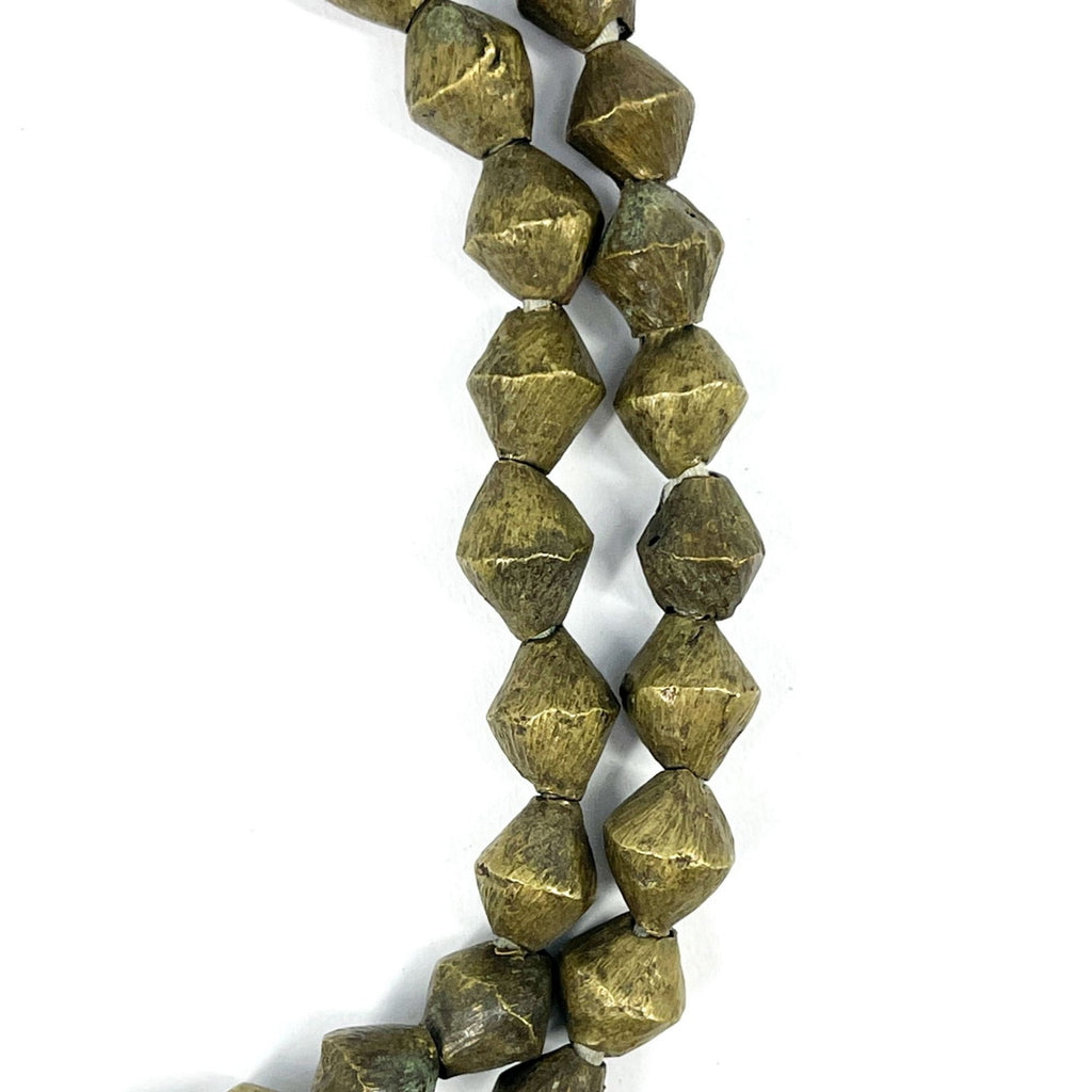 Brass Biconal Beads Cameroon JK Brown Collection