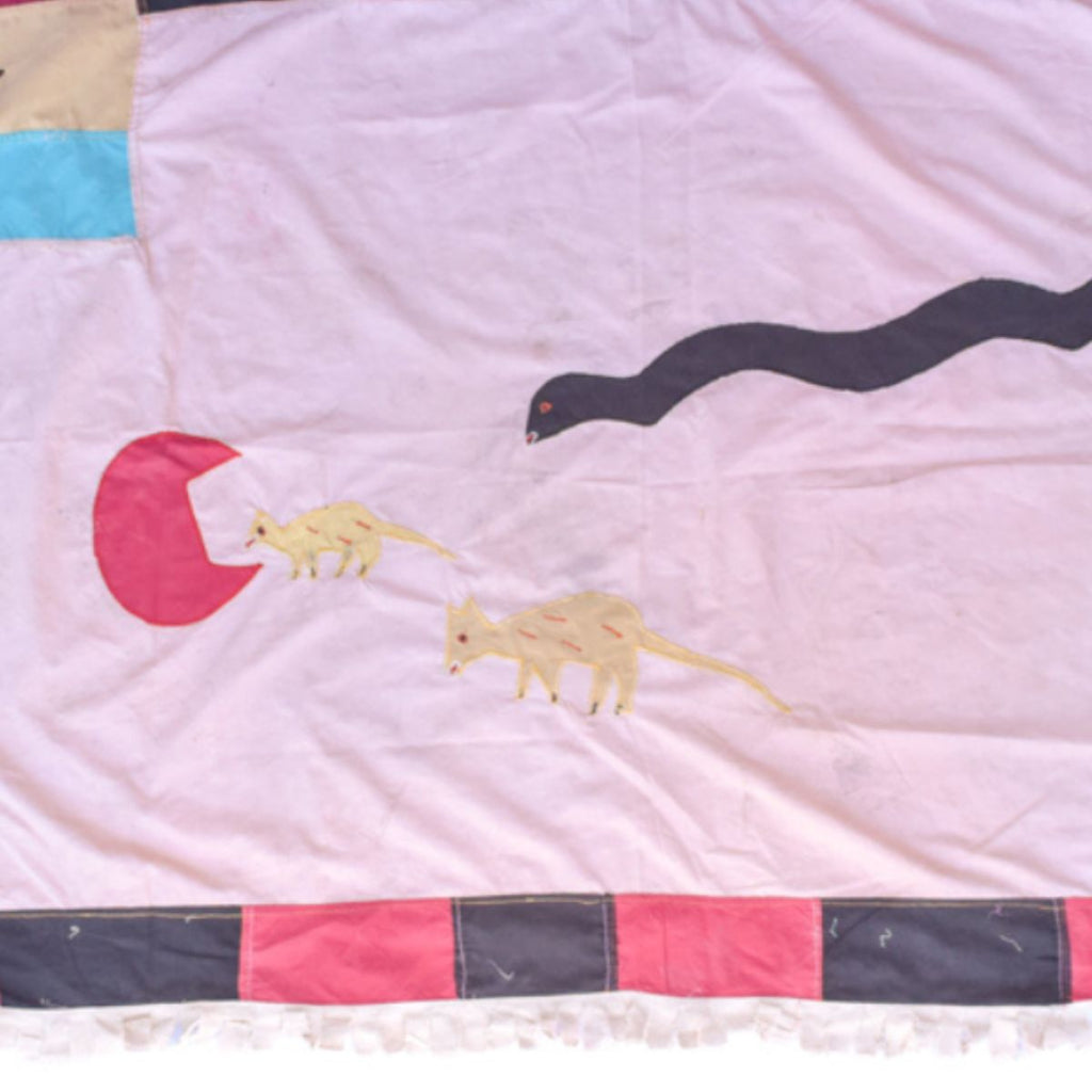 Asafo Flag Frankaa with Appliqué Ghana 62x36 Inch