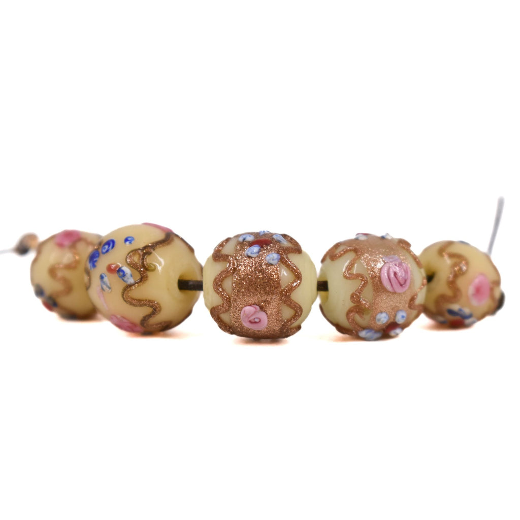 5 Fancy Venetian Trade Beads Ericson Collection