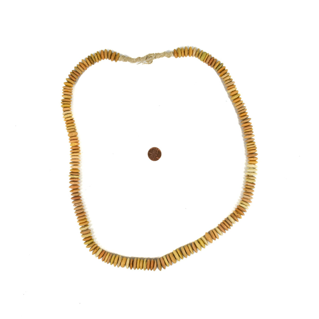 Yellow Hebron Trade Beads 34 inch