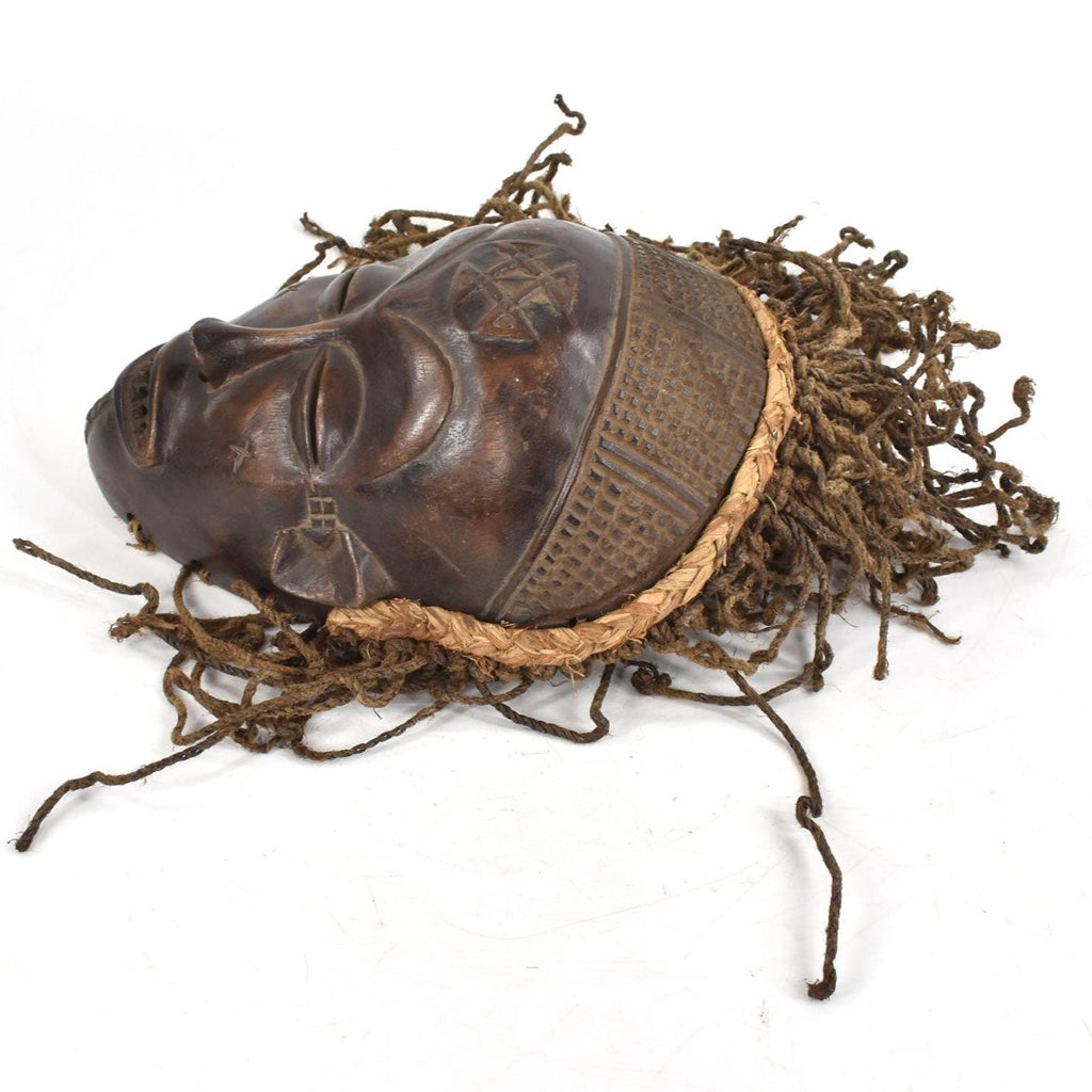 Chokwe Mask Mwana Pwo with Headdress Congo