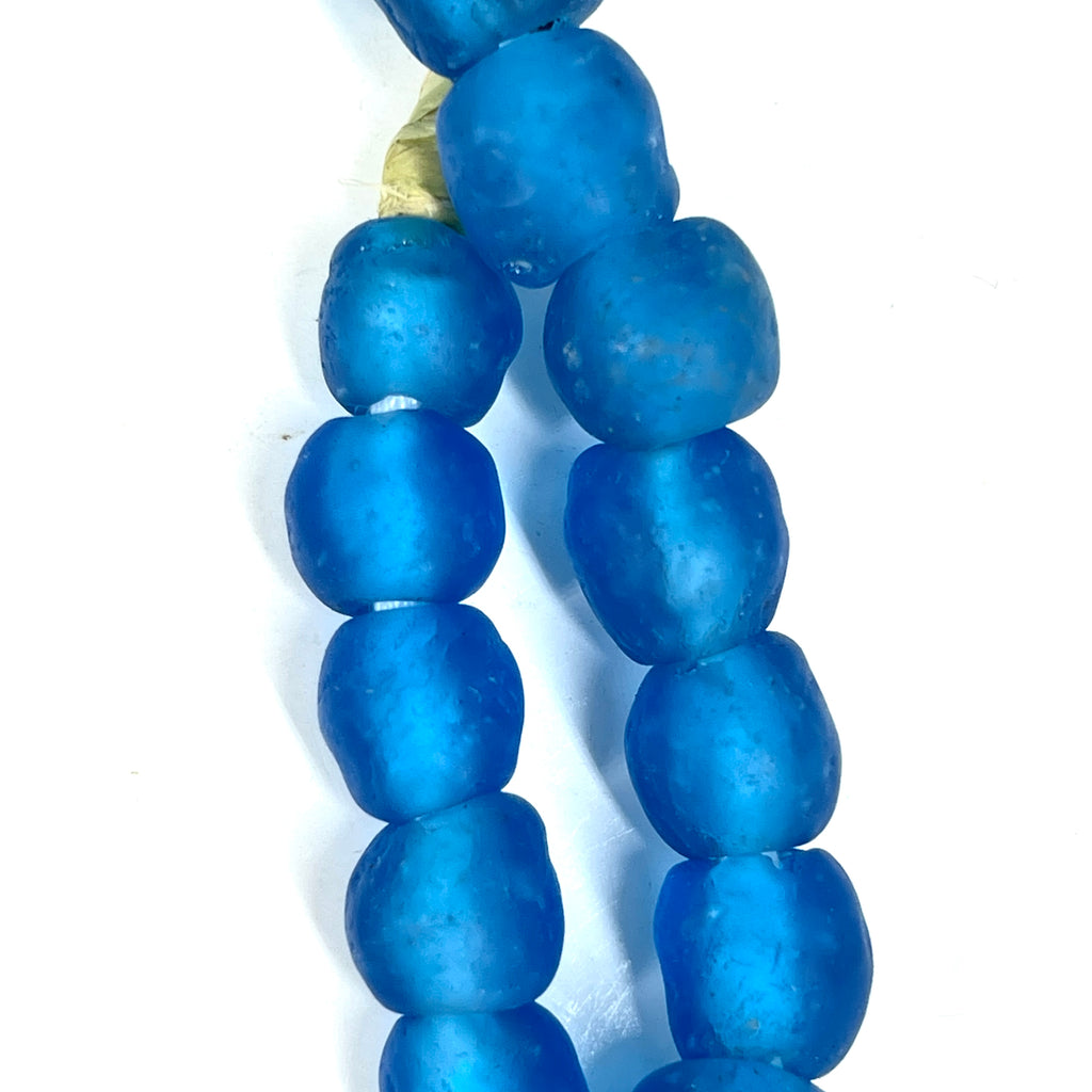 Blue Krobo "Recycled" Powder Glass Trade Beads