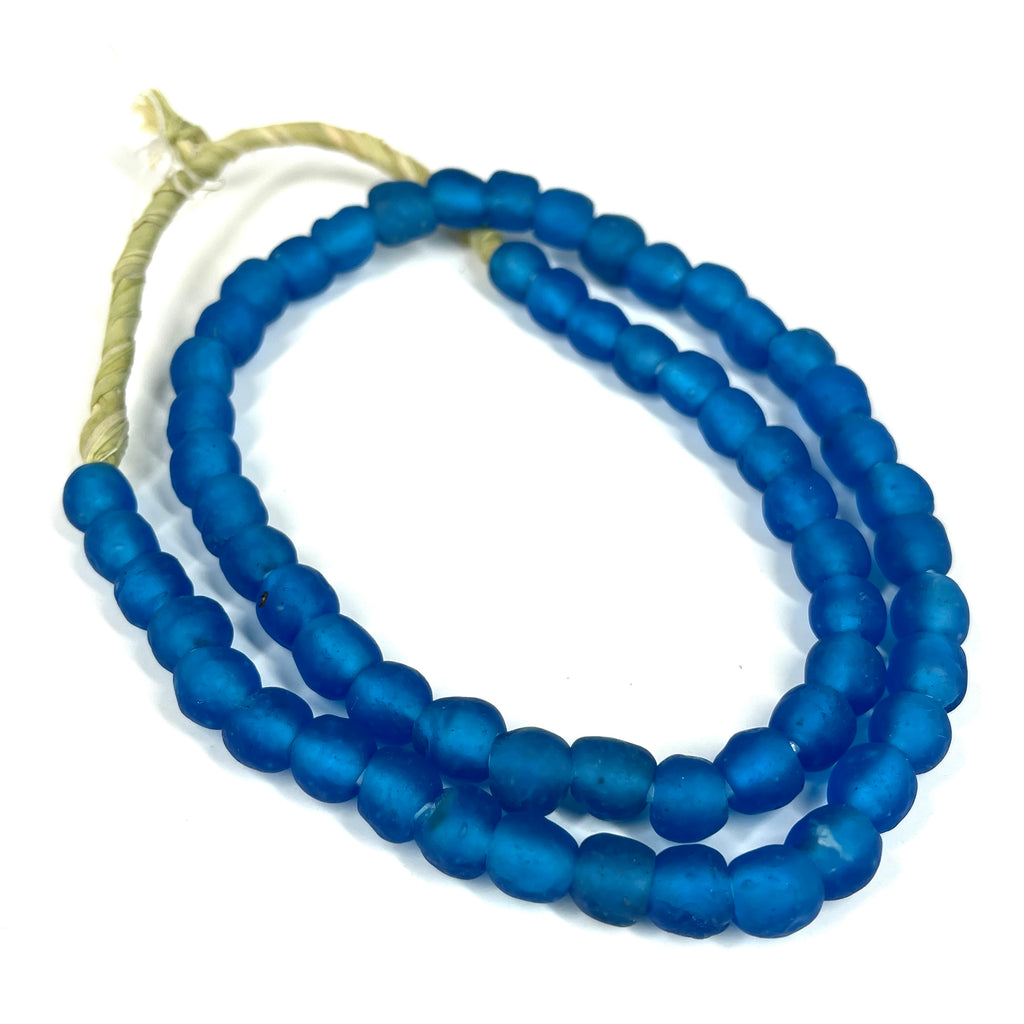 Blue Krobo "Recycled" Powder Glass Trade Beads