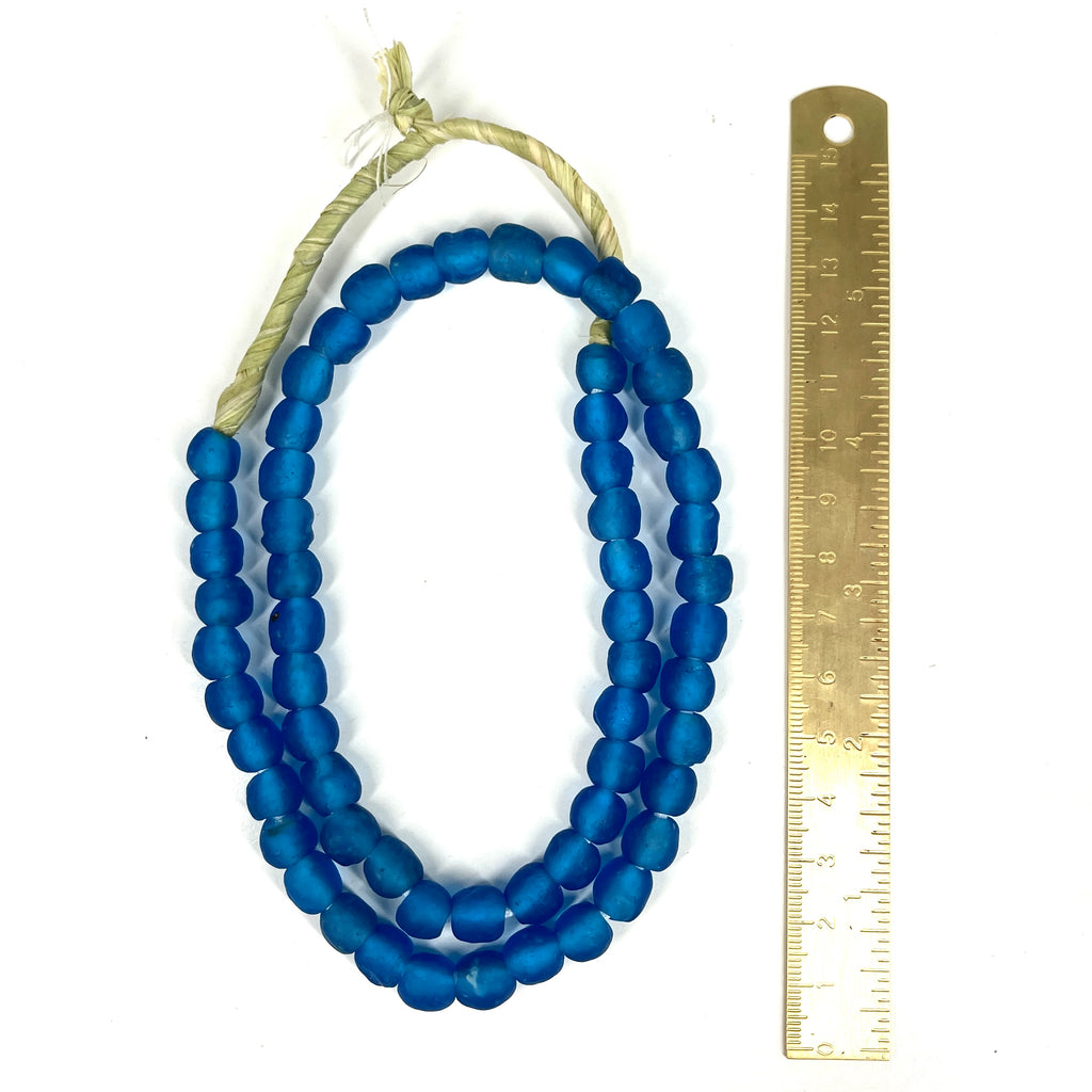 Blue Krobo "Recycled" Powder Glass Trade Beads