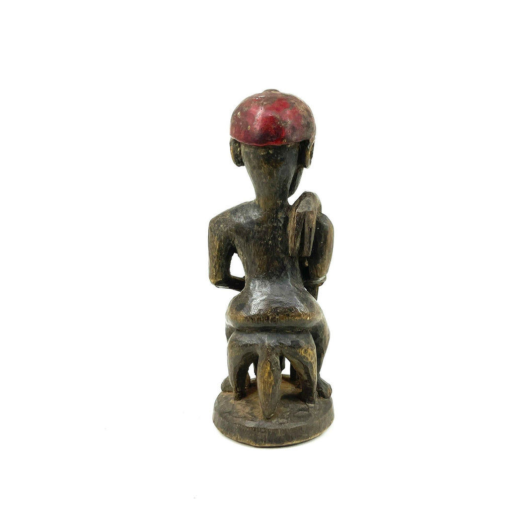 Dogon Helmeted Soldier Miniature Figure 8.5 Inch Mali