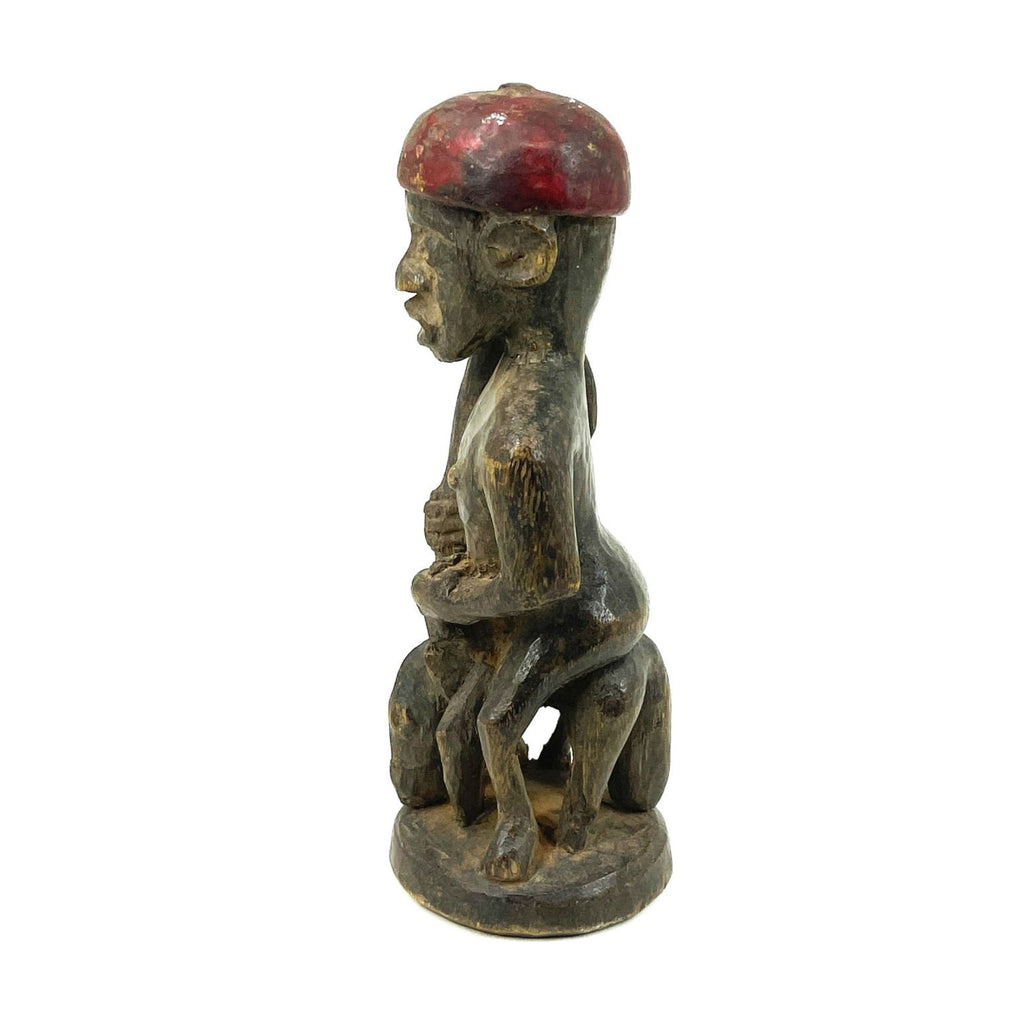 Dogon Helmeted Soldier Miniature Figure 8.5 Inch Mali