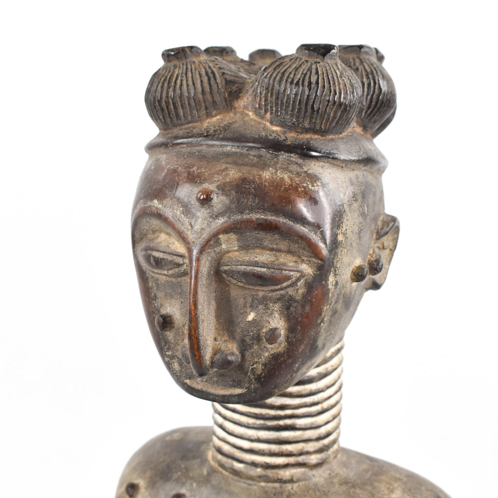 Anyi Attye Maternity Figure with Children on Stool Côte d'Ivoire