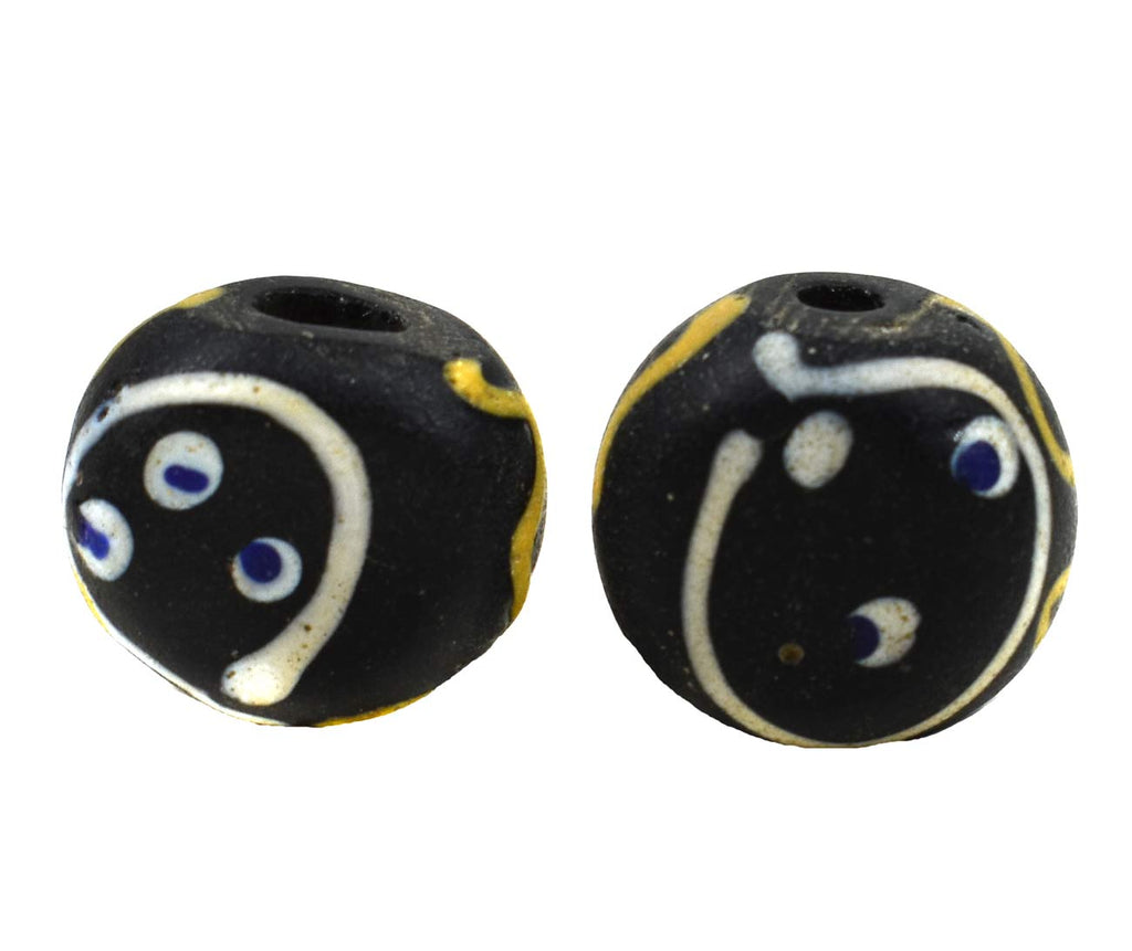 2 Baule Face Venetian Trade Beads