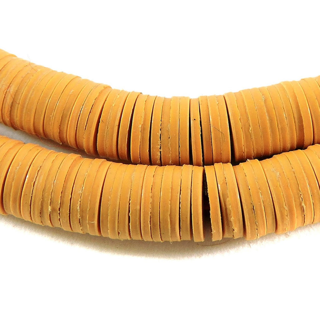 Yellow Vulcanite "Vinyl" Heishi Trade Beads